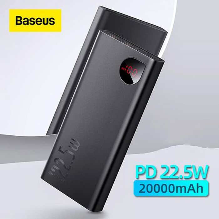 Baseus Power Bank 22.5W Adaman Métal 20000mAh ,PD3.0 Quick Charge 3 Sortie 3A