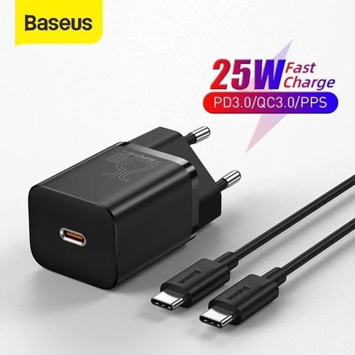 Baseus Original Chargeur Type-C  25W + Cable, Supporte Charge Rapide Fast
