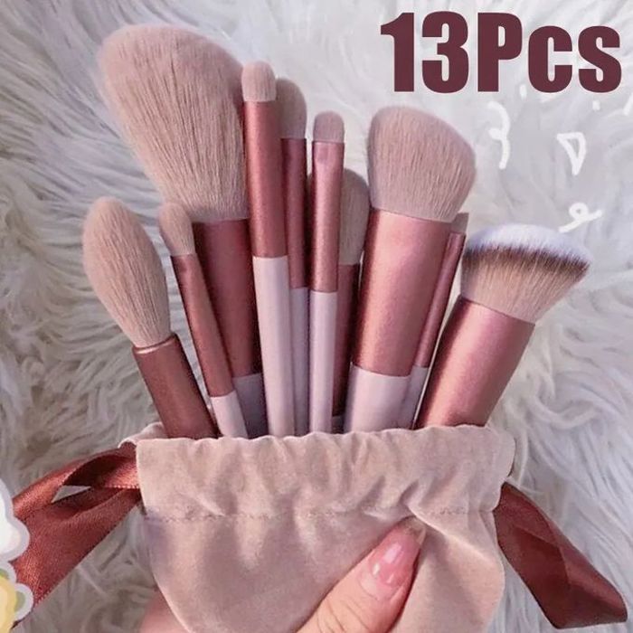 Ensemble de 13 pinceaux de Maquillage avec pièce sac de rangement