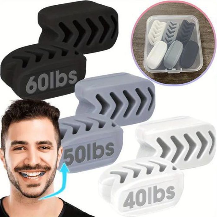 6pcs Jaw Exercise Set, 3 Resistance Levels, Jawline Exerciser, Jaw Trainer, Jaw For Men & Women
