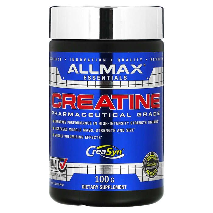 Créatine, qualité pharmaceutique, 100 g