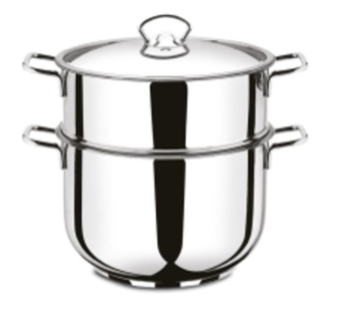 Couscoussier inox 10 L- 26cm Gris