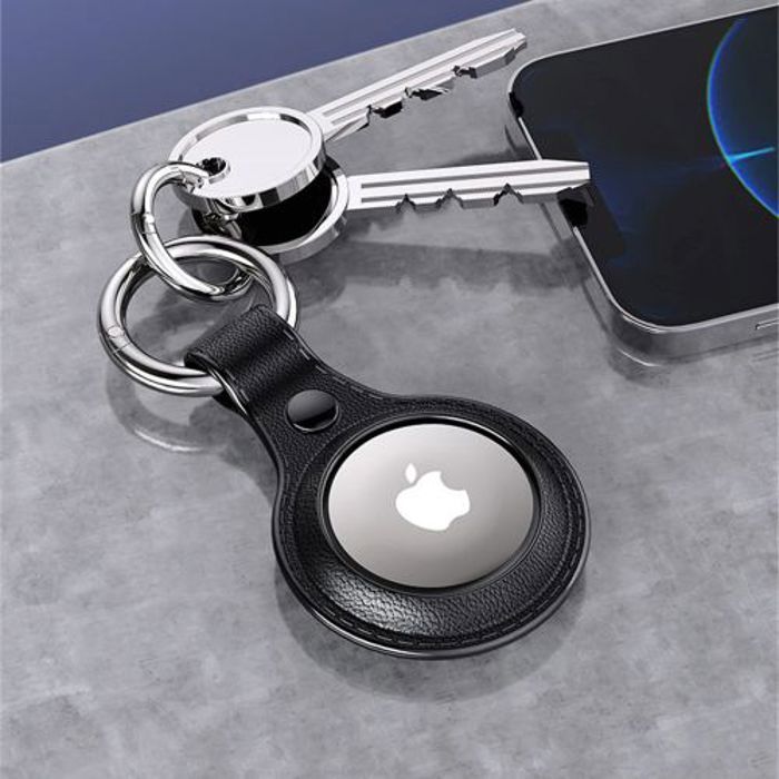 Porte-clés AirTag pour Apple, étui de protection en cuir, housse de suivi, porte-clés Airtag