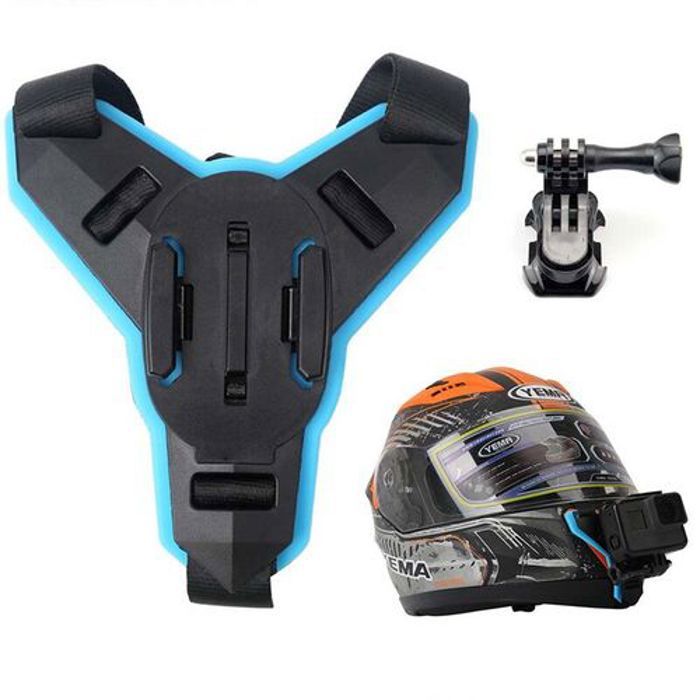 1PC casque intégral menton support de montage pour GoPro Hero 8 6 5 support caméra accessoires pour Go Pro Hero 8 Fixation du Menton