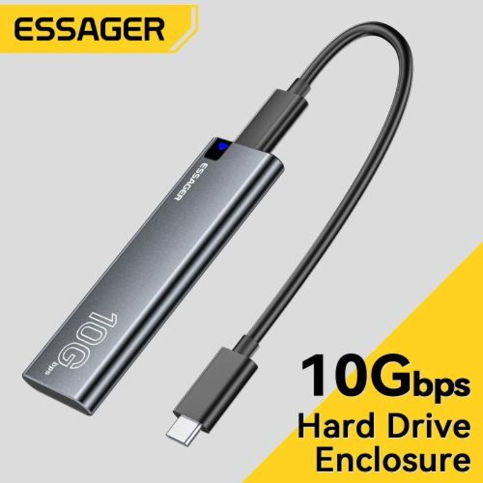 Essager Boîtier Disque Dur Externe SSD USB 3.2 M.2 SATA NVMe