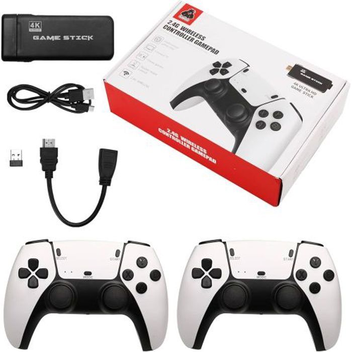 Console de jeu TV HDMI 4K DDR3 256MB intégrée plus 20000 jeux rétro plus 2 manettes de jeu sans fil