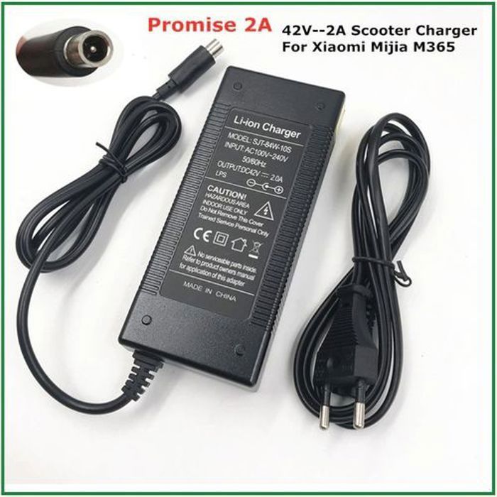 Chargeur compatible avec la trottinette électrique Xiaomi M 365, 42V 2A