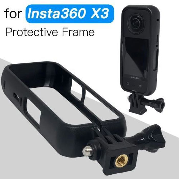 Cage de protection - Insta360 - X3 - Noir - Montage facile - Ouverture latérale
