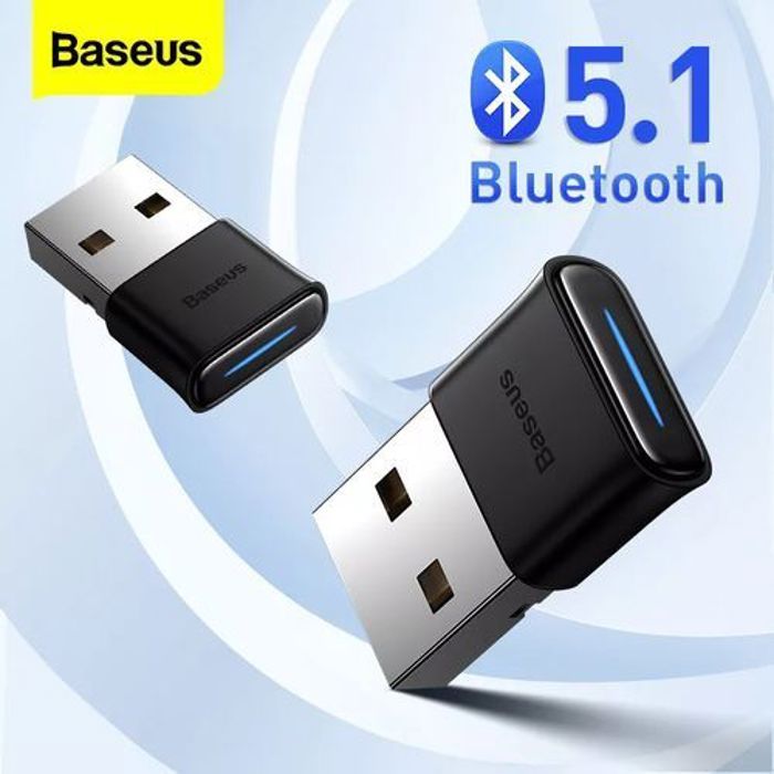Baseus Adaptateur USB Bleutooth 5.1 pour PC et Macbook,