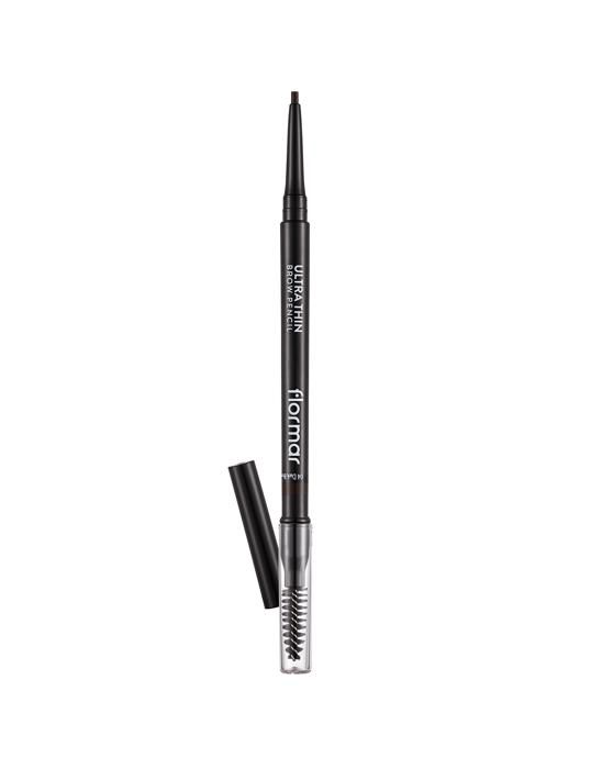 Crayon à sourcils - ULTRA THIN - DARK BROWN 04 - Longue durée - Imperméable - Pinceau intégré