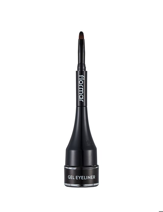 Gel Eyeliner - Flormar - 01-BLACK - Application facile - Pinceau professionnel - Couleur intense