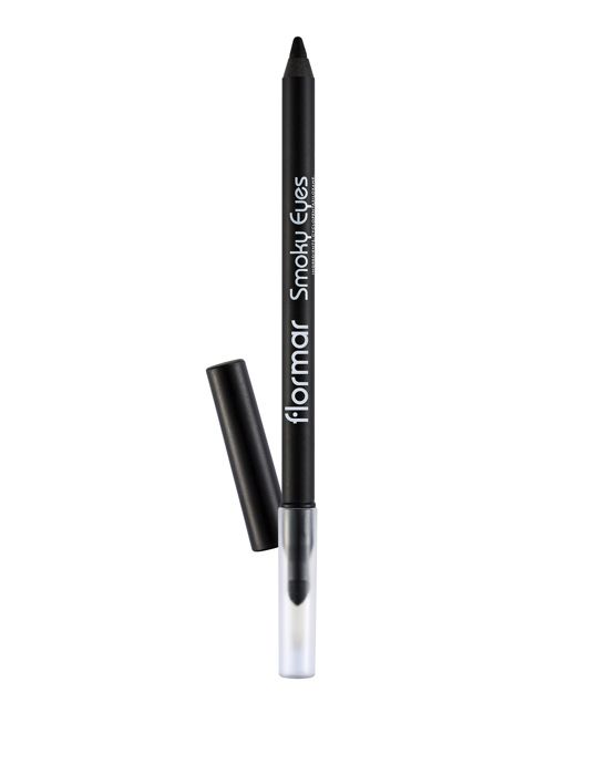 Crayon yeux - FLORMAR - SMOKY EYES - 01 CARBON BLACK - Waterproof - Couleur intense
