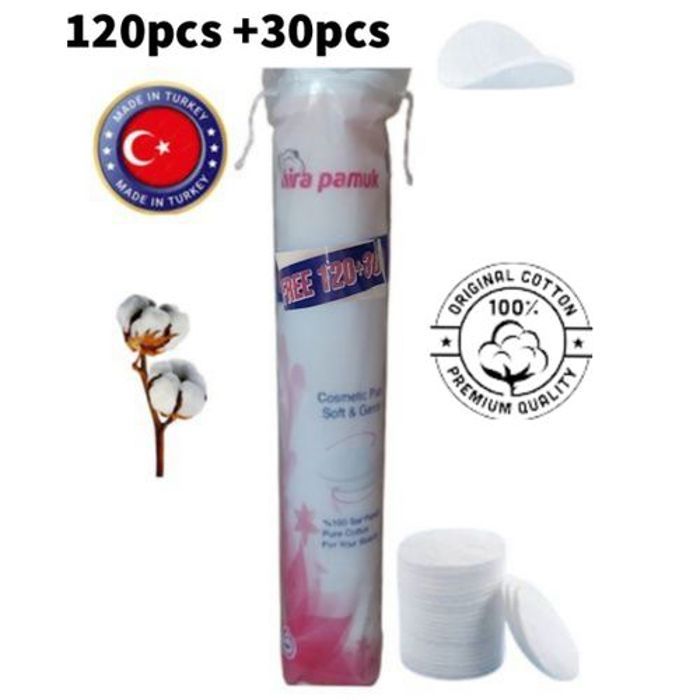 Coton Disque. Coton démaquillant ,120pcs + 30 pcs.Made inTurquie.
