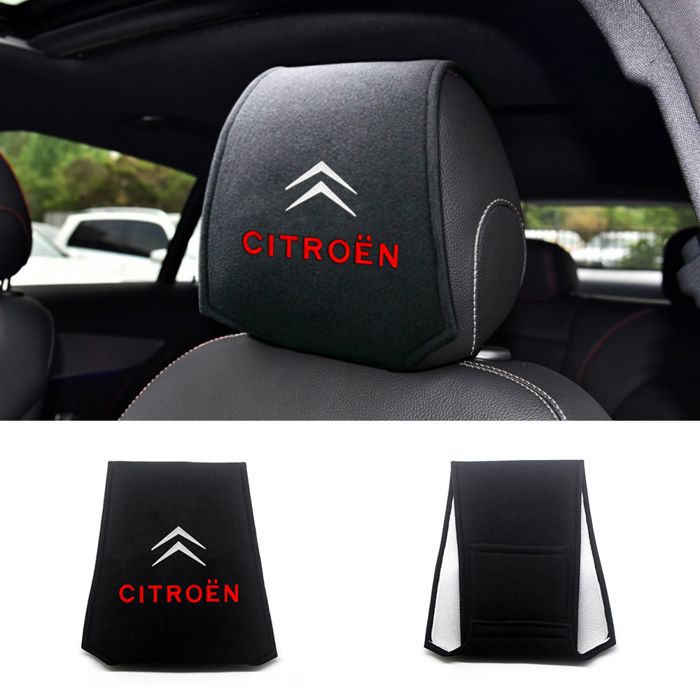 Housse d’appui-tête de voiture étui protecteur d’oreiller Logo Citroen voiture