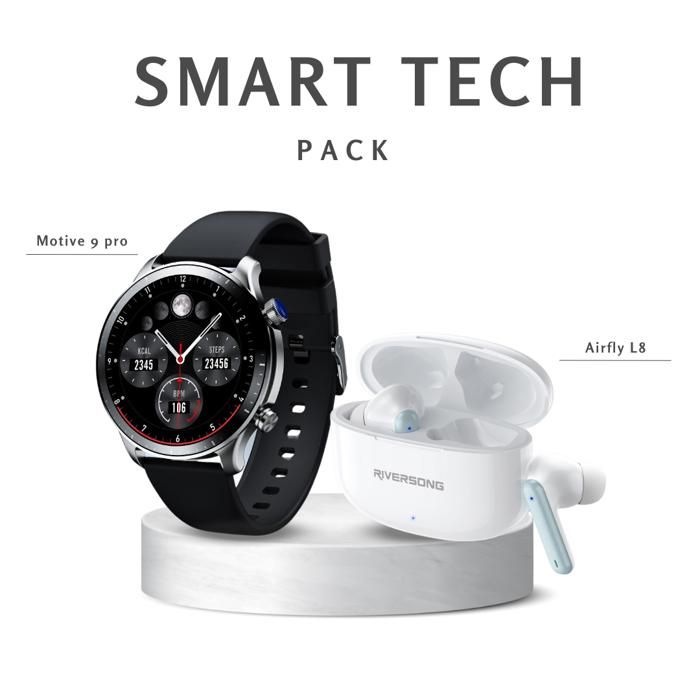 Smart Pack : Montre Intelligente Riversong Motive 9 Pro Et Airfly L8