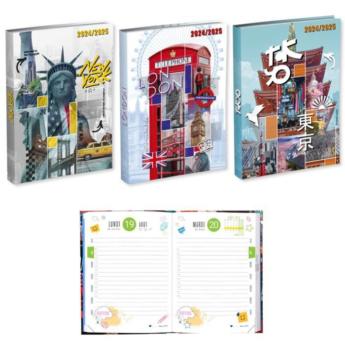 AGENDA SCOLAIRE 120X170 1J/P CITY