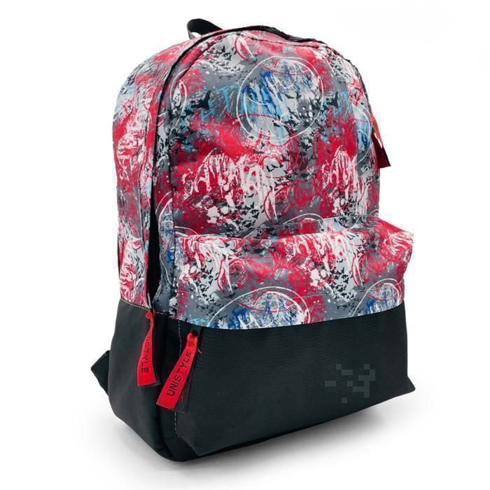 Unistyle - Sac à Dos 16" - 2 Poches  10 Motifs - Tissu Imperméable Porte PC