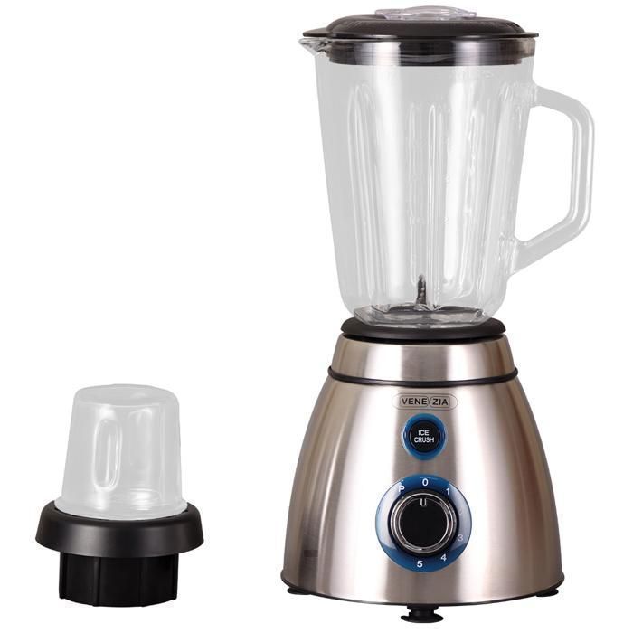 Venezia - Blender 2 in1 en Acier inoxydable 1.5 L/500 W - Gris