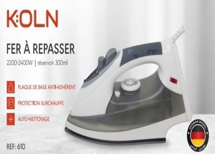 Fer à Repasser - KOLN - T-610 - 2400W - Réservoir 400ml - Semelle Antiadhésive
