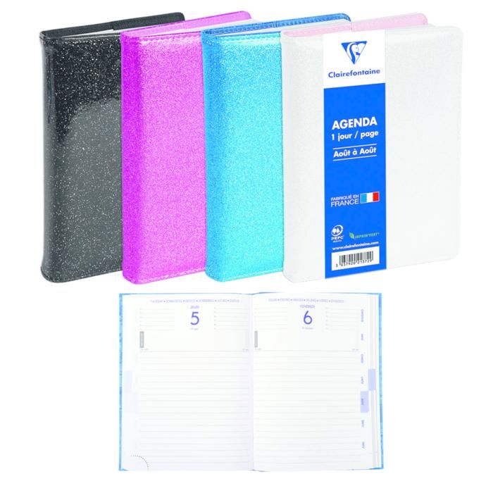 AGENDA SCOLAIRE 120X170 1J/P VEGAS CLAIR 368P
