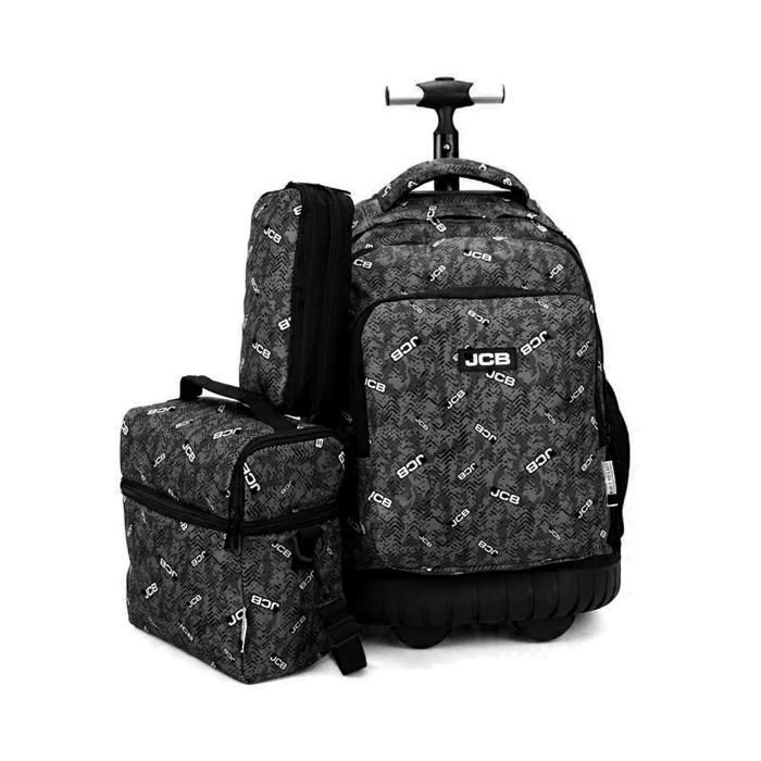 JCB SET TROLLEY NOIR 45CM+SAC GOUTER+TROUSSE
