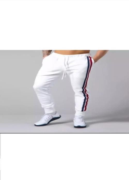 Pantalon Tendance Haute Qualité - Style Jogging Blanc