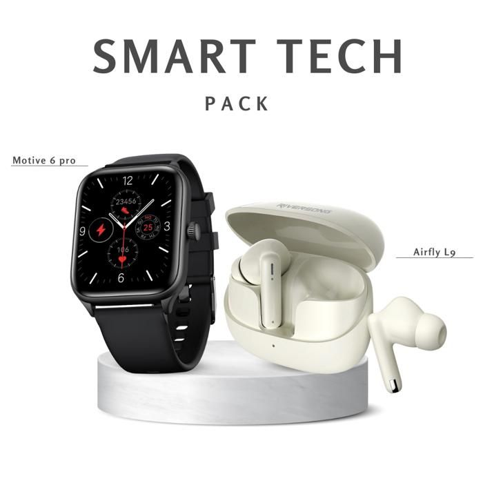 Smart Pack : Montre Intelligente Riversong Motive 6 Pro + Écouteurs Riversong Airfly L9 TWS