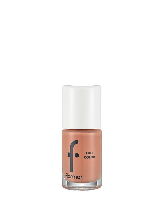 Vernis à Ongles - Flormar - 45-Peach Sparkler - Couverture Complète - Effet Durable - Orange