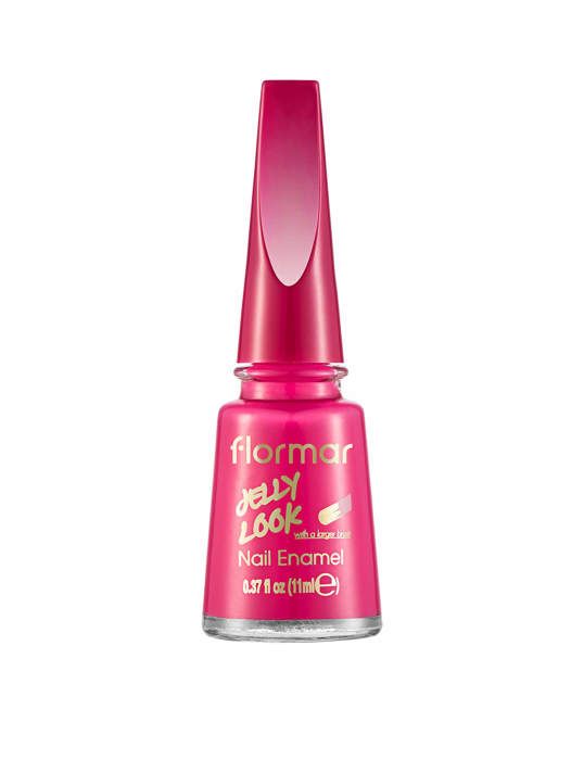 Vernis à Ongles - Flormar - Jelly Look - 21-Awesome Pink - Effet Gel - Application Facile