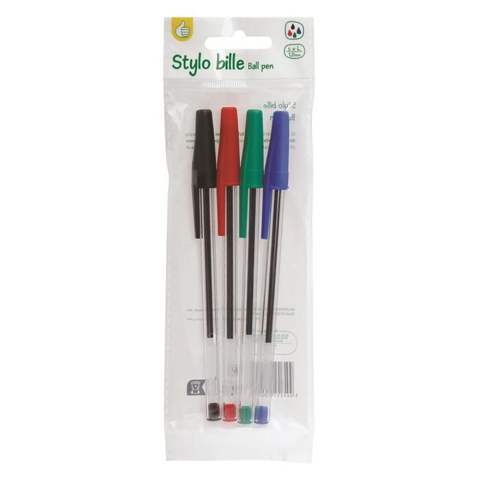 4 STYLOS BILLE POUCE