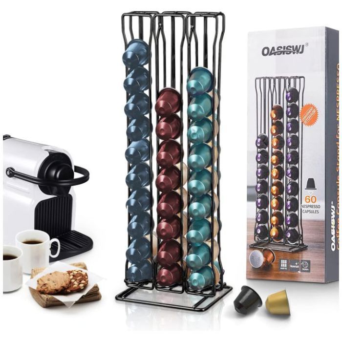 Porte Capsule Café pour Nespresso,Distributeur Capsule Dosette de Café 60 Capsules