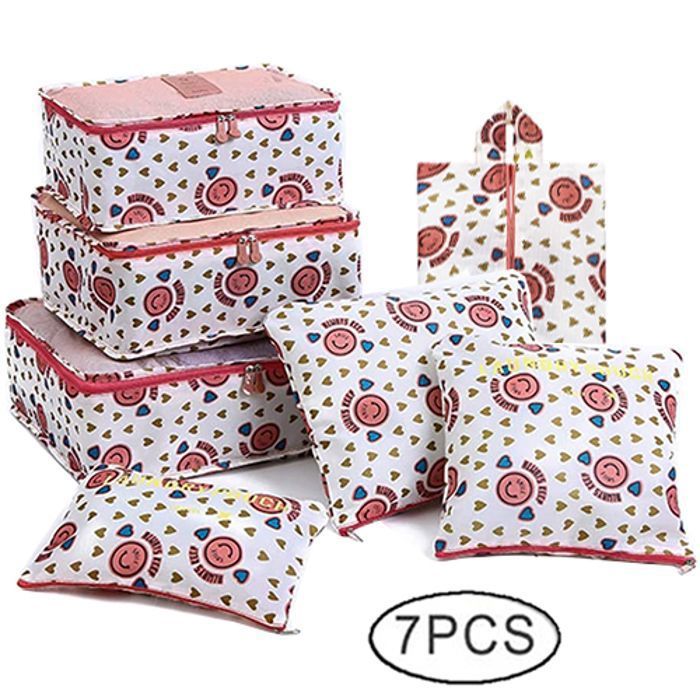 7 pièces Sac de Rangement Portable de Valise, Organisateur de Vêtements pour Voyage