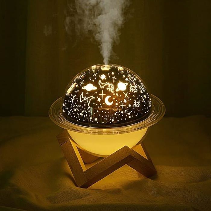 Arvekha 2 en 1 Projecteur d'étoiles Galaxy Lampe Cool Humidificateur 3D LED Veilleuse Humidificateurs pour la maison