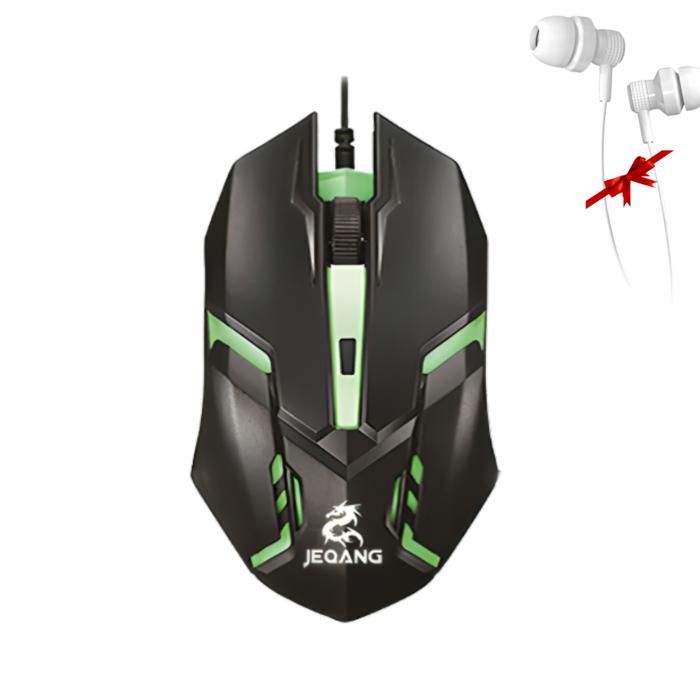 Souris Gaming Filaire JEQANG JM-318 + Écouteur Gratuit
