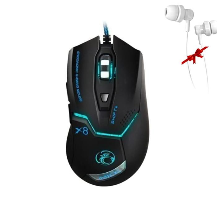 Souris Gaming Filaire SH X8 + Écouteur Gratuit