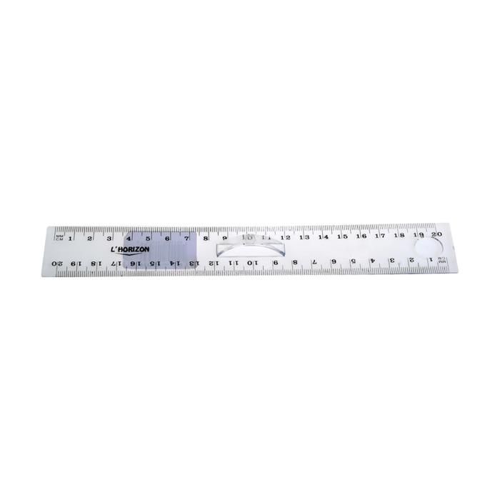 Règle 20 cm blanche en pochette SAVOIR