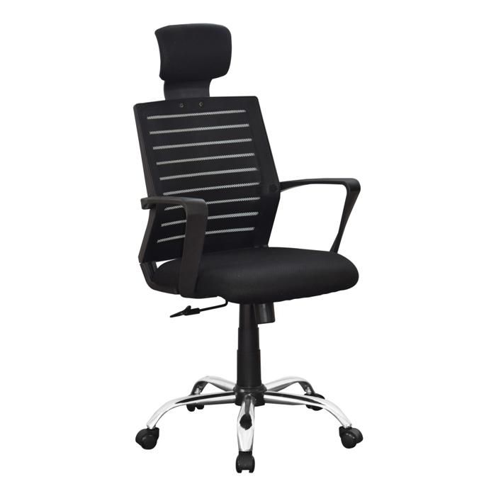 CHAISE DE BUREAU 59*59*111-121CM (ZY-1081 NOIRE)