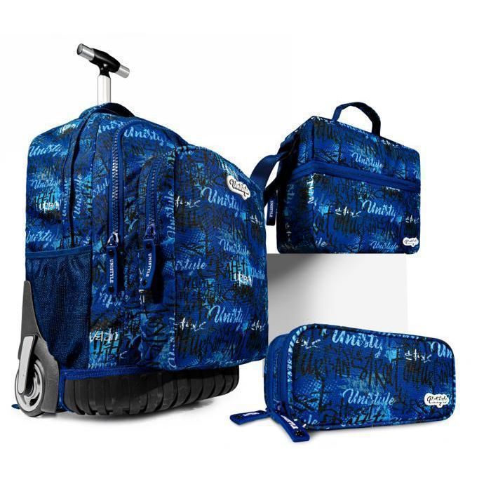 SET 3N 1  TROLLEY 45CM+SAC GOUTER+TROUSSE GARÇON