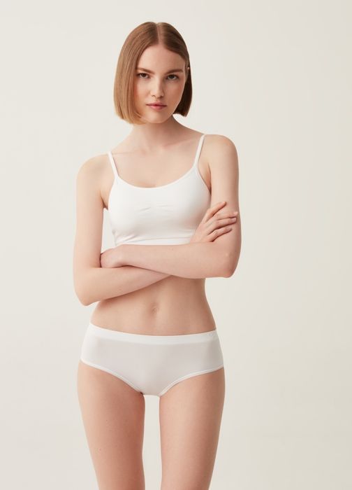Slip sans couture - The One - Microfibre - Confort unique - Adaptation au corps - Blanc brillant