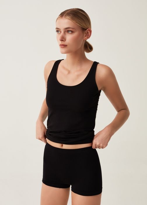 Culotte sans couture - The One - Microfibre stretch - Confort unique - Extensibilité maximale - Haricot noir