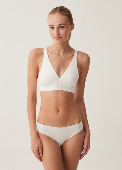 Slips - Noname - Lot de deux - Coton stretch - Couleur haricot noir - Femme adulte