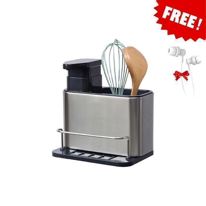 Porte-Éponge De Cuisine, Distributeur De Liquide Vaisselle 3 En 1 BY-886 , Avec écouteurs  Gratuit
