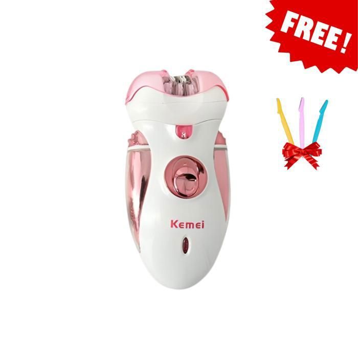 Épilateur Femme Kemei KM-2530 Rechargeable, Avec trois suppression razoir Gratuit