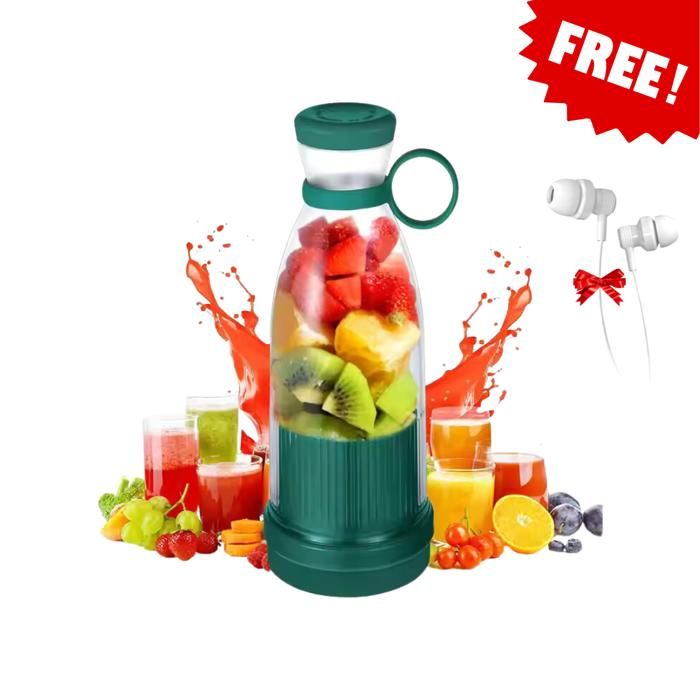 Bouteille de jus portable - Vert, Avec écouteurs Gratuit