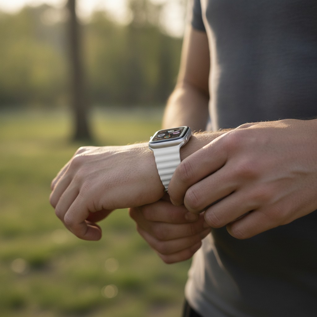 Bracelet Océan Compatible Avec Apple Watch 42/44/45/49mm - Blanc - Marjane Mall - Image 4