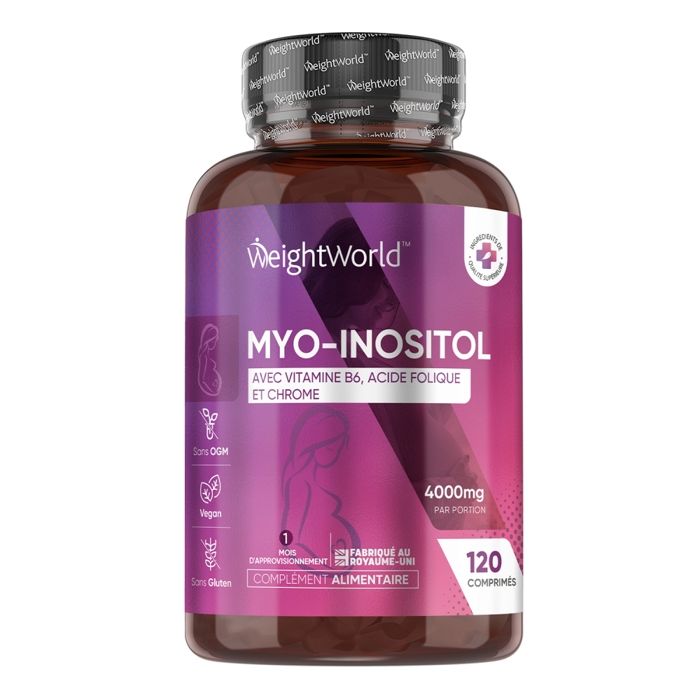 WEIGHTWORLD - Myo-Inositol 4000 mg – 120 Comprimés – Équilibre Hormonal & Métabolisme