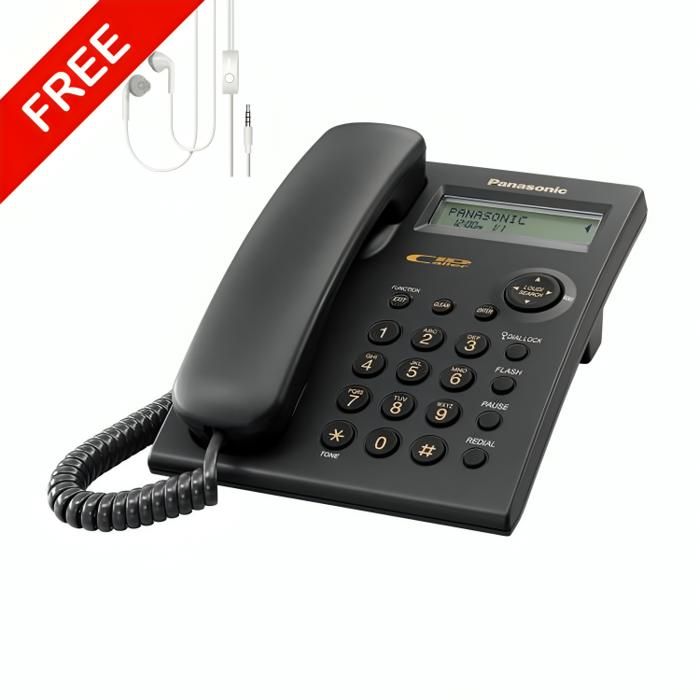 Téléphone  Fixe Panasonic KX-TSC11MX Noir + Ecouteur Gratuit