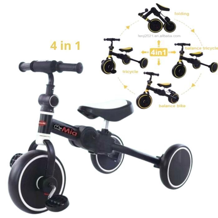 Mia Vélo 4 en 1 pour enfants de 1 à 4 ans, Tricycle à pousser léger, portable et pliable -blanc