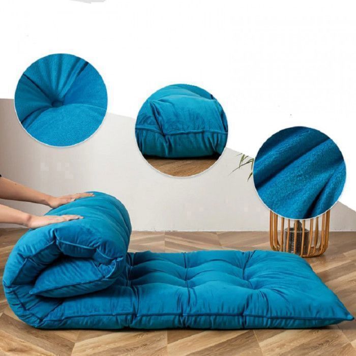 Matelas de sol veloursDimension : 170*70*13cm - Bleu