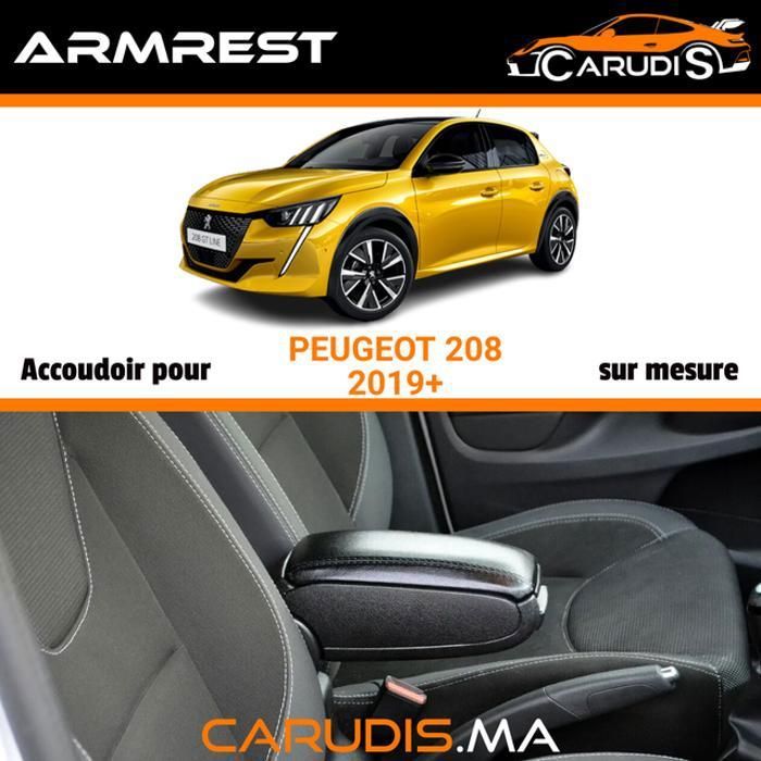 Accoudoir voiture - Peugeot 208 II - Réglable - Espace de rangement - Matériau durable
